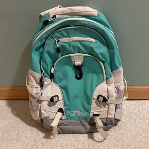 High Sierra Loop Aqua and Light Gray Backpack